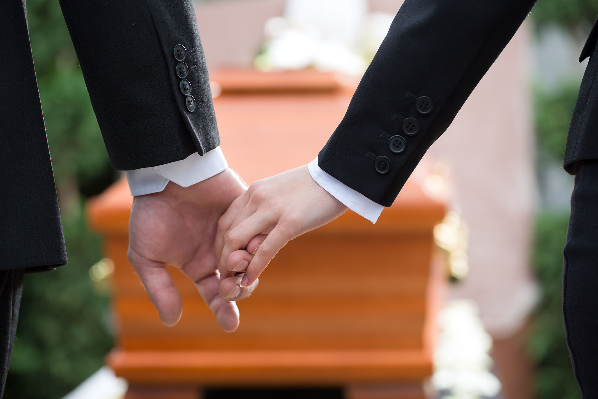 People at funeral consoling each other Pompe funebri a Pago del Vallo di Lauro